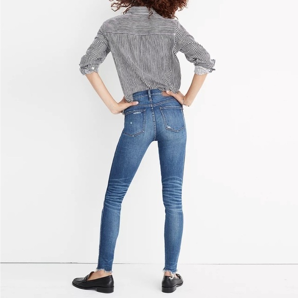 MADEWELL 9" High-Rise Skinny Jeans Rip and Repair Edition size 24 - Picture 2 of 10